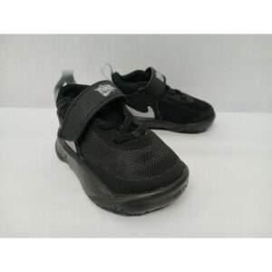 Nike Toddler Team Hustle D 10 Basketball Shoes‎ CW6737-004 Black Silver Sz 4